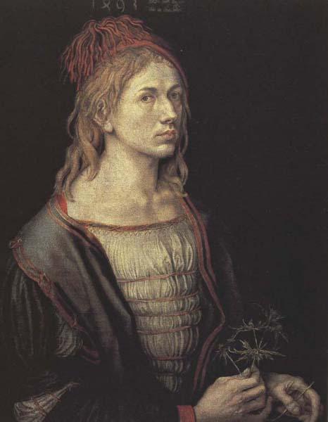Albrecht Durer Portrait of the Artist with a Thistle Germany oil painting art